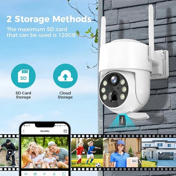 Solar Surveillance Camera Wireless SD Storage Card Included Remote APP Control gallery