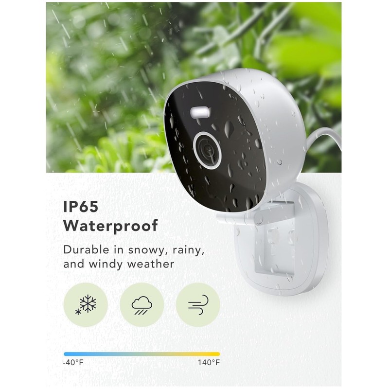 Outdoor Home Security Camera with Siren Alarm, 2K Resolution