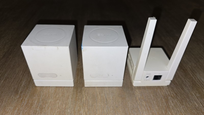 2 WYZE CAM outdoor wireless cameras and 1 base station gallery