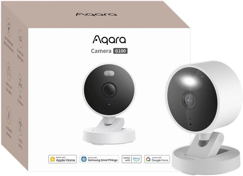 Aqara G100, 2K Indoor/Outdoor Security Camera, HomeKit Secure Video, White gallery