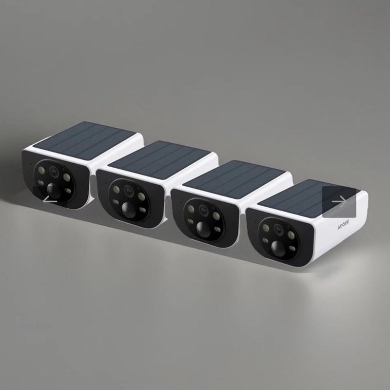 AOQEE 4-pack Wireless Solar Security Cams 2K Res. AI Motion Detection 24/7 Color gallery