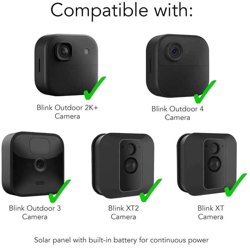 Solar Panel with Internal Battery for Blink Cameras