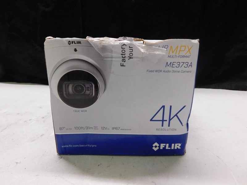 FLIR FlirMPX Motorized Varifocal WDR Dome Camera ME373A 4K Resolution (UP)