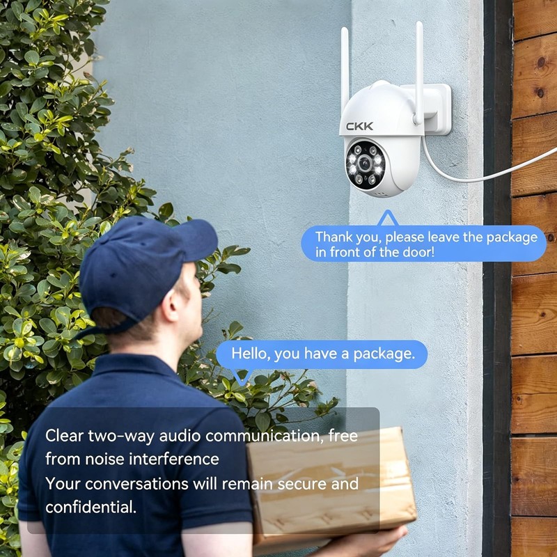 2K Security Cameras Outdoor 2Pack, 2.4G/5G Wireless Home Security Cameras, 36... gallery