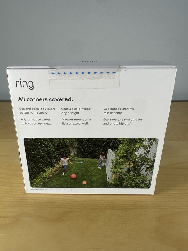 Ring Stick Up Cam Plug-In 1080p Indoor/Outdoor Camera White 8SW1S9-WEN0 NEW gallery