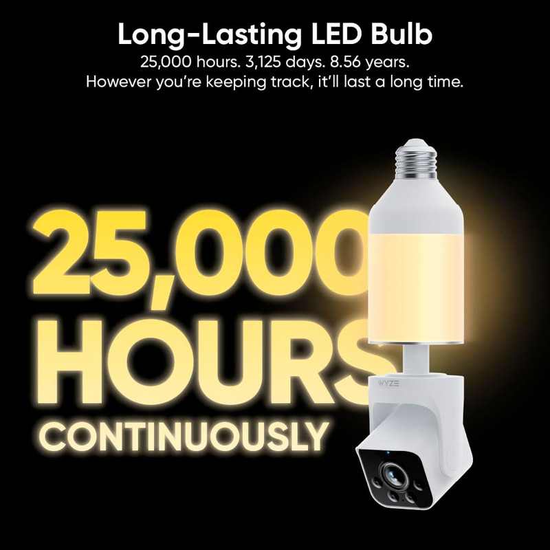 Bulb Cam - 2K HD Smart Light Bulb Security Camera with Color Night Vision, 800-L gallery