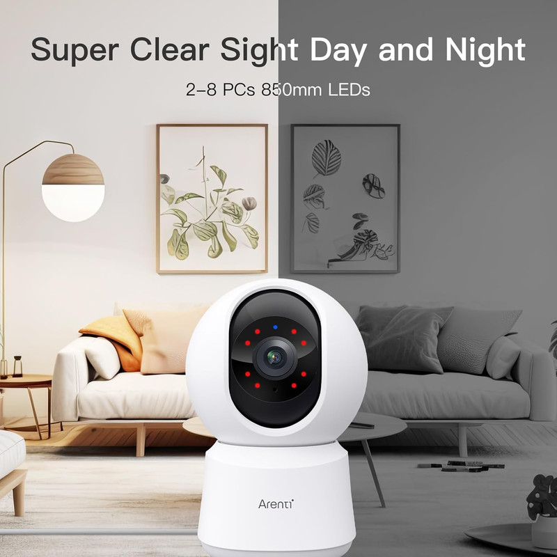 5G Indoor Security Camera, 4MP Pet Camera with Speaker for Dog/Cat, Baby Monitor gallery