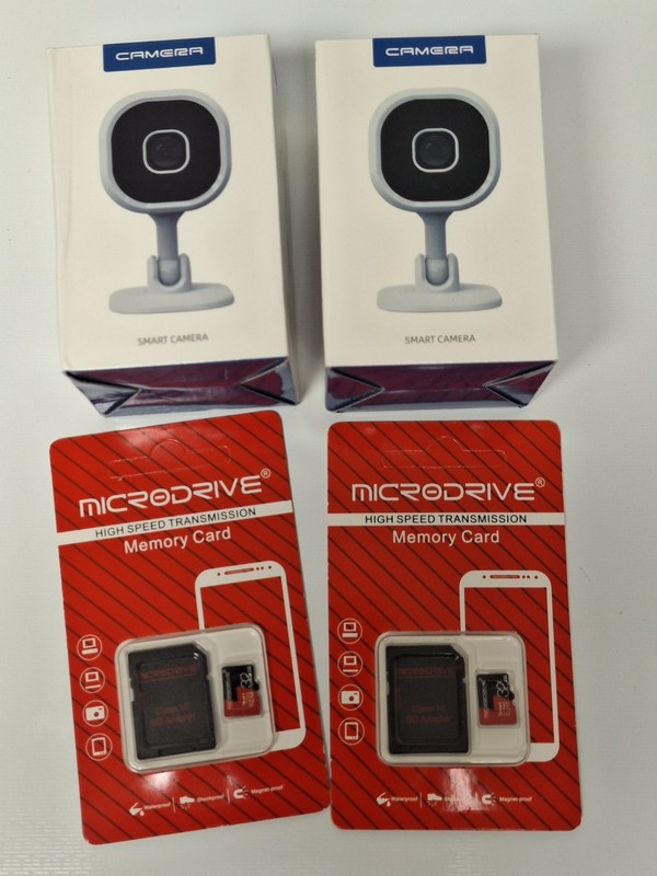 2 ea-A3 1080P Baby Monitor Wifi IP Smart Cam Plus 2 32GB SD Cards Read Below