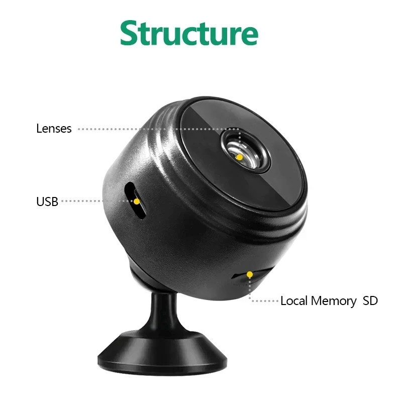 A9 WiFi Mini Camera Wireless Smart Home Security Camera Night Vision gallery