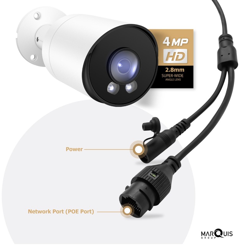 Marquis/Universal 4MP Color Night PoE Bullet IP Camera with Audio 2.8mm gallery