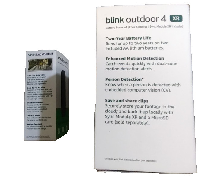 Blink Outdoor 4 XR Wireless Battery Operated Outdoor Security 4 Cam + Doorbell gallery