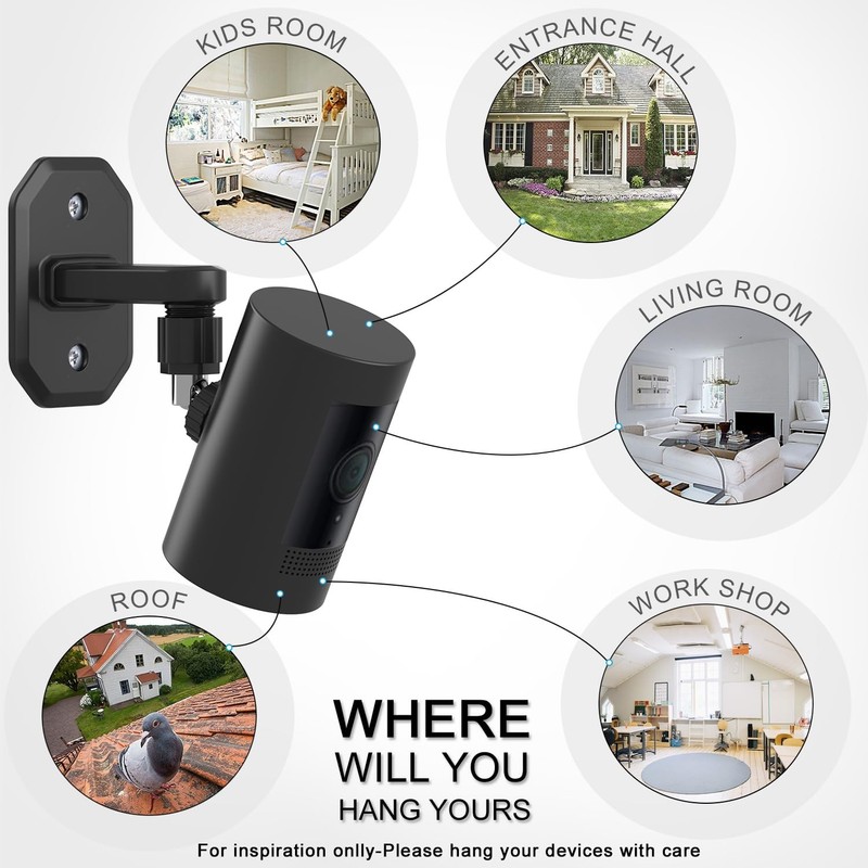 2Pack Adjustable Wall Mount Bracket Compatible with Ring Stick Up Cam & Ring ... gallery