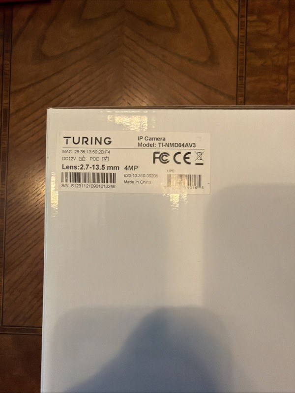 Turing Advantage TI-NMD04AV3 4MP PoE Outdoor Dome IP Camera 4mm NDAA ONVIF New gallery