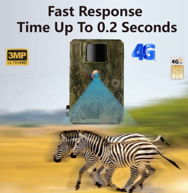 4G SOLAR GPS Hunting Security 3MP TRAIL Camera, AI 25m Detection,2-Way Audio,App gallery