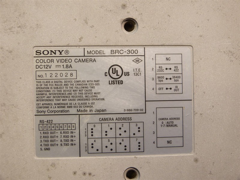 Sony BRC-300 1/4-Inch 3-CCD Megapixel Widescreen Communications Camera (K3) gallery