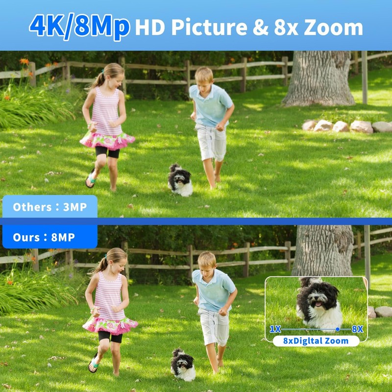 4K Solar Security Cameras Wireless Outdoor, Battery Powered 5GHz/2.4GHz WiFi ... gallery