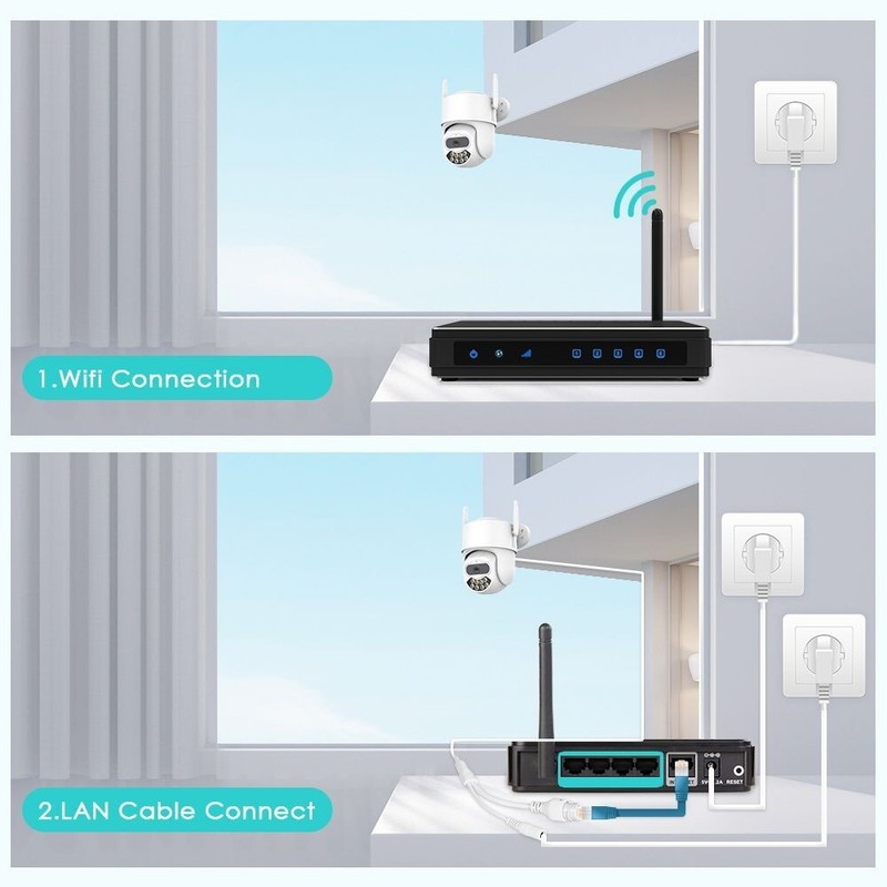 4K 8MP WiFi Camera PTZ Auto Tracking Outdoor IP CCTV Home Surveillance SmartCam gallery