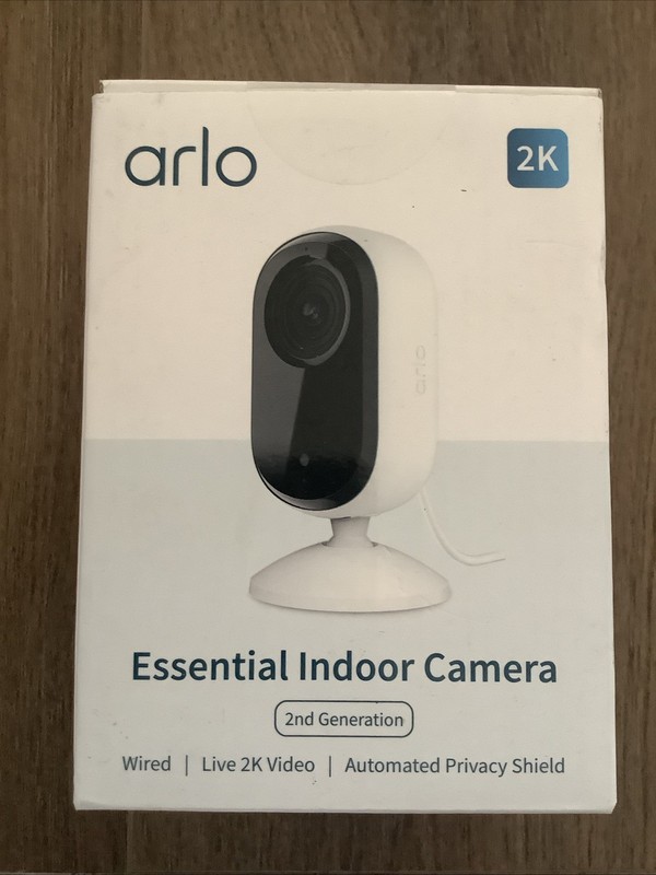 Essential Indoor 2K Security Camera 2nd Generation Pack Home Security Wi-Fi. New