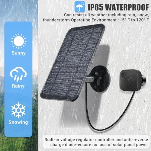 Solar Panel for Blink Outdoor Camera 4, 4W Solar For Blink Outdoor 4 (2 pack) gallery