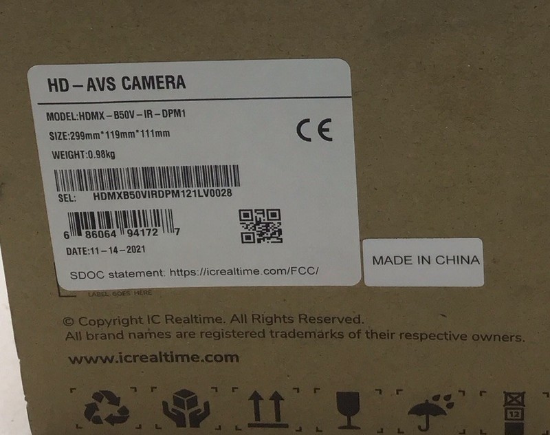 IC Realtime HDMX-B50V-IR-DPM1 5MP HDAVS Indoor/Outdoor Motorized Bullet Camera gallery