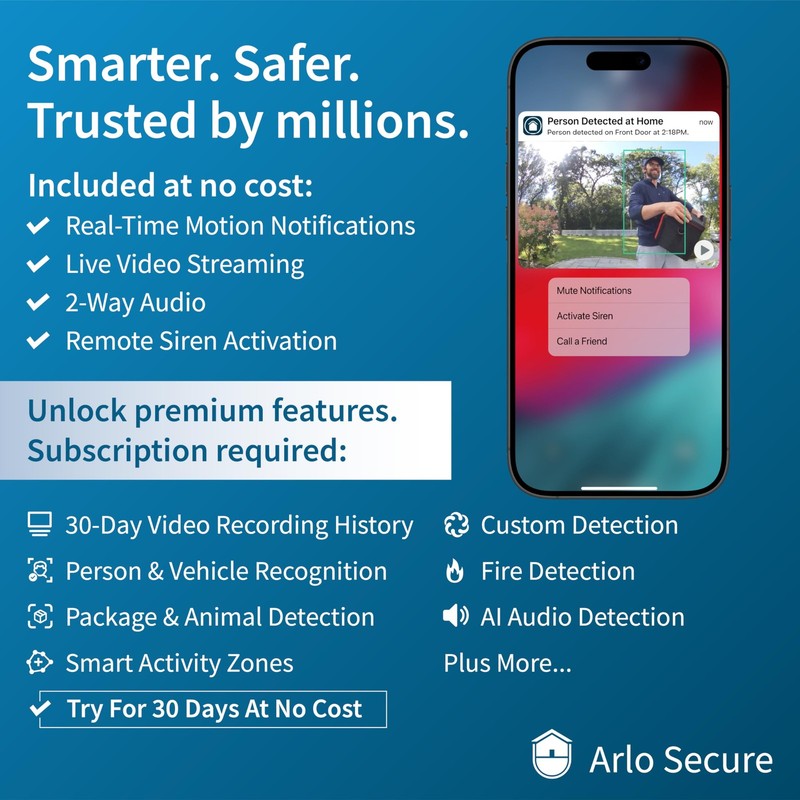 Arlo Essential XL Security Camera 2K | Indoor - Outdoor | 2nd Gen | 4X Longer gallery