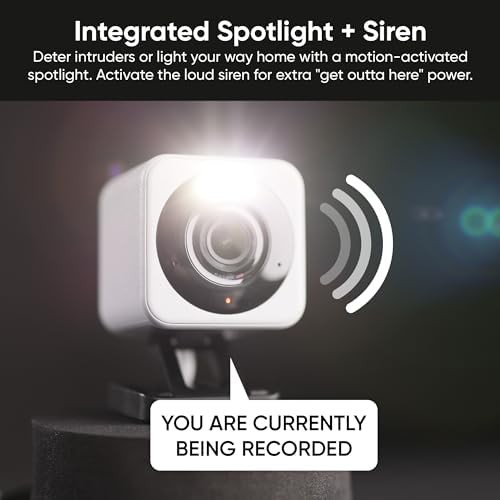 WYZE Cam v4 (Latest Model) 2.5K AI Security Camera Indoor/Outdoor Cameras for gallery