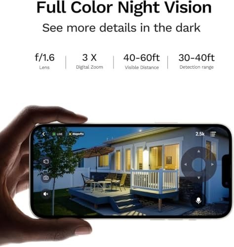 LongPlus Dual Lens Solar Security Camera Outdoor WiFi 6 Color Night Vision gallery