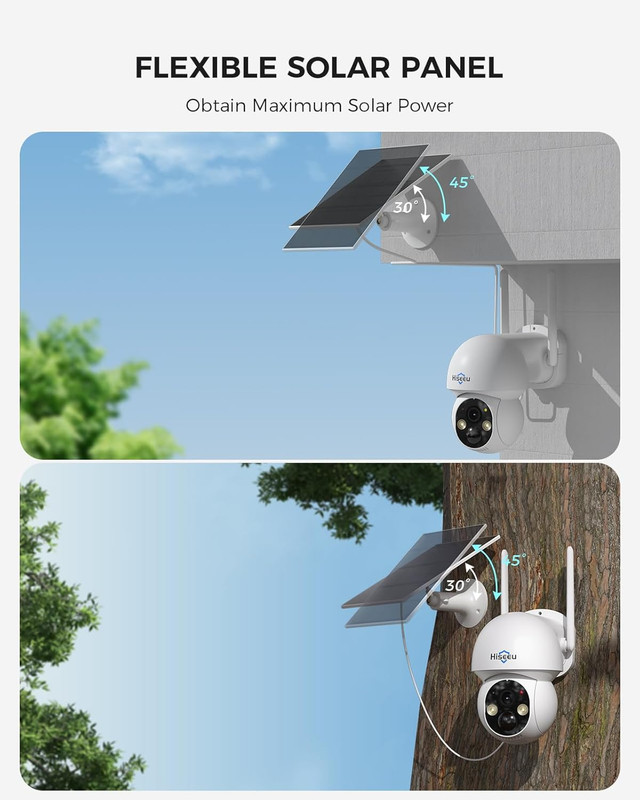 Solar Camera Wireless Outdoor, Home Security Camera System, 2.4G & 5G Wifi, Sola gallery