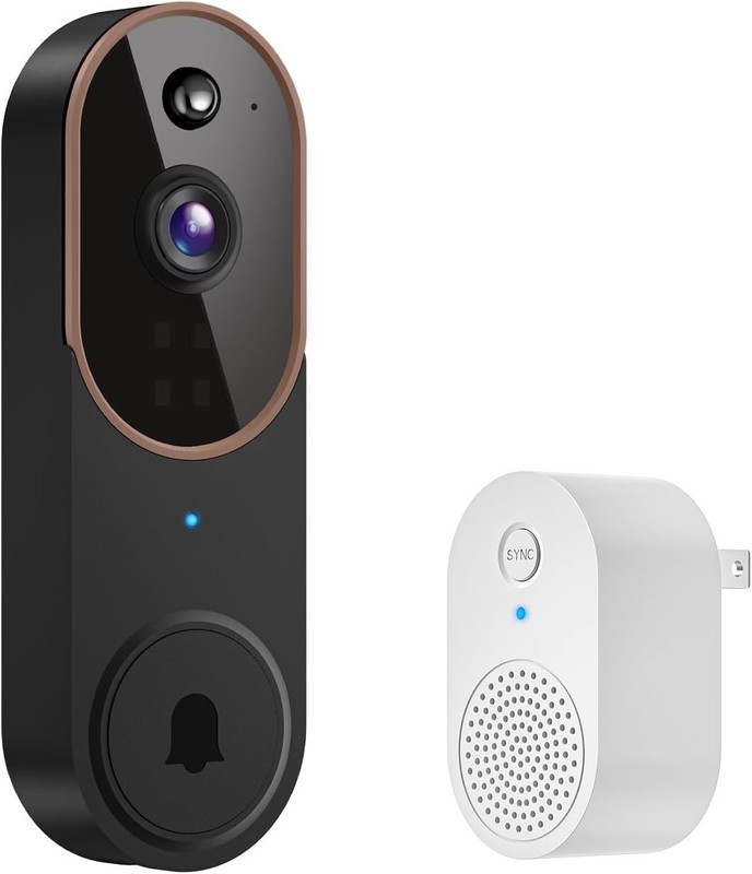 Timbre camara video 1080p wifi deteccion humana vision nocturna bateria receptor