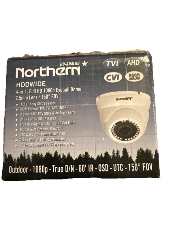 Northern 4-in-1 HD Outdoor 1080P 2.5mm 60' IR Eyeball Camera - HDDWIDE gallery