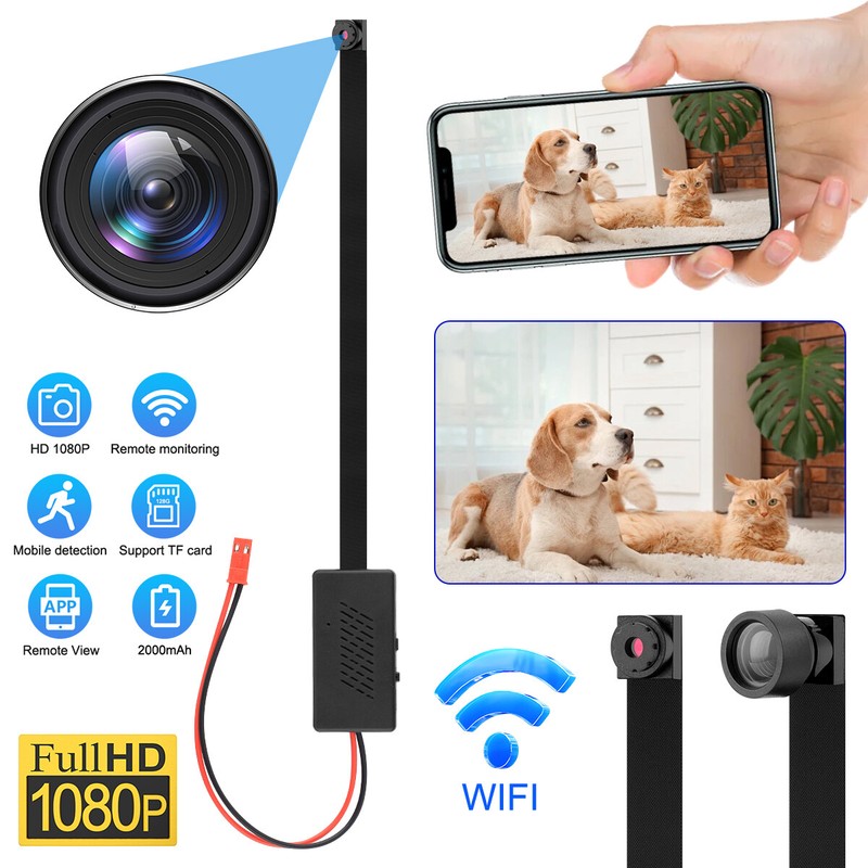 Wireless WiFi Mini Camera DIY Security Recorder 1080P DVR Micro Recorder HD Cam~ gallery