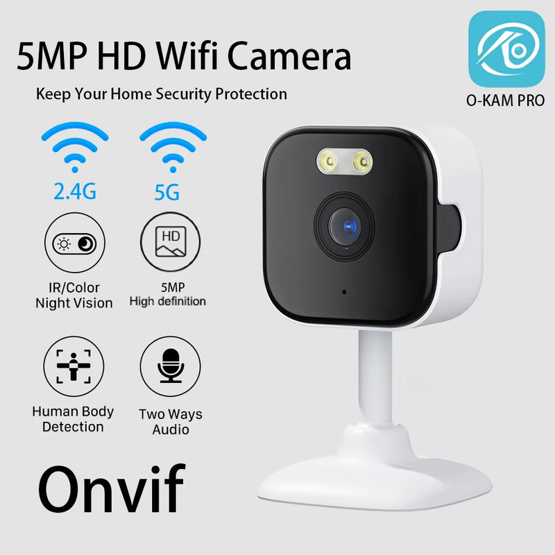 Baby Monitor – Pet Camera – 5MP HD Wifi Camera Indoor Surveillance Night Vision