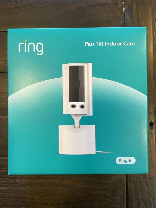 New Ring Pan-Tilt Indoor Security Cam with 360° Horizontal Pan Coverage, Live