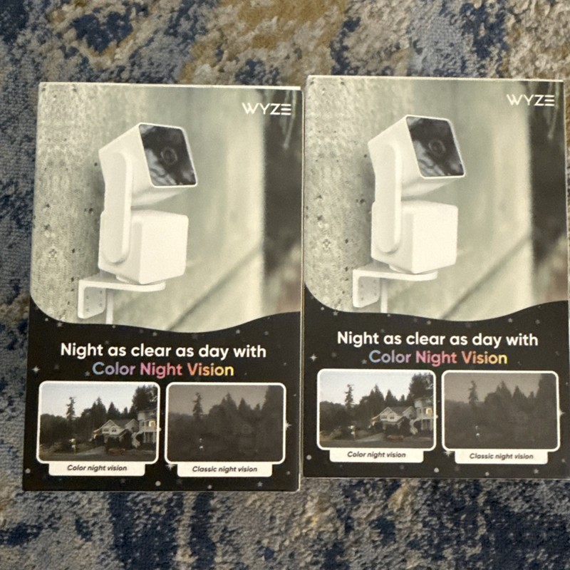 Lot Of 2 Wyze Cam Pan Indoor Outdoor Camera White WYZECPAN3 Sealed