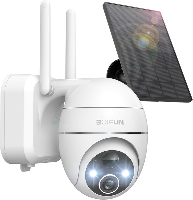 Solar Security Camera Wireless Outdoor - 2K Wifi Battery Powered Solar Camera, C gallery