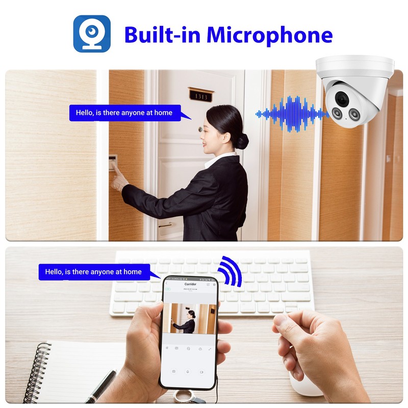1-30pcs Vikylin 5MP Security Bullet IP Camera POE Mic Full Color CCTV 3.6mm Lot gallery
