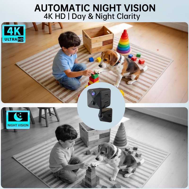 aidowocam 2026 Upgraded 4K HD Mini Security Camera, Wireless WiFi Indoor Nann... gallery