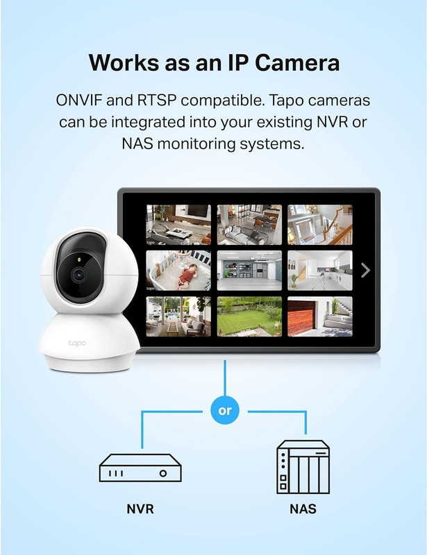 Tapo Pan/Tilt Security Camera for Baby Monitor, Pet Camera W/Motion Detection, 1 gallery