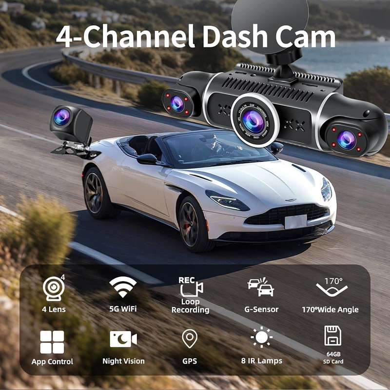 Mejor Camara De Seguridad 1080P Para Carros De 360° Cámara De 4 Canales gallery