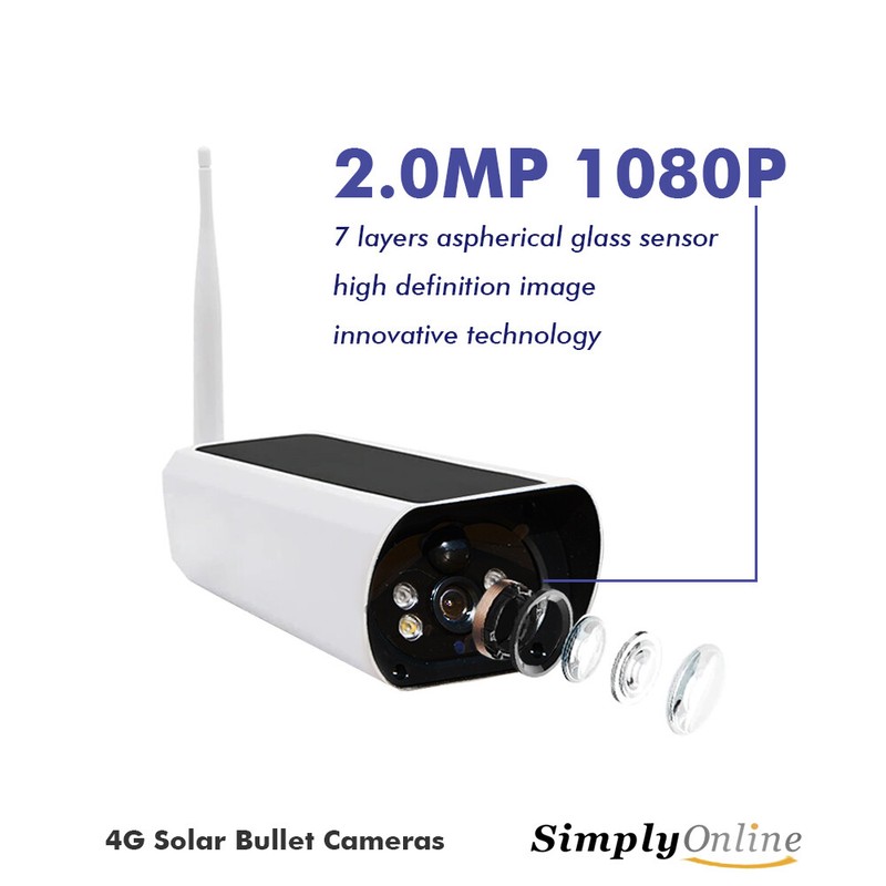 4G Solar Camera + EXTRA SOLAR PANEL + 32GB SD / IP66 Weatherproof gallery