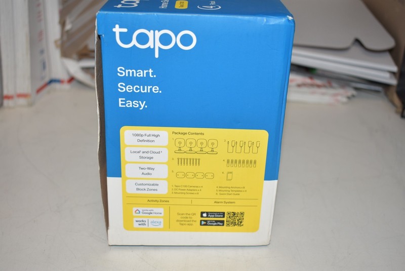 TP-Link Tapo C100 1080P WI-FI Indoor Security Camera 4 Pack Night Vision gallery