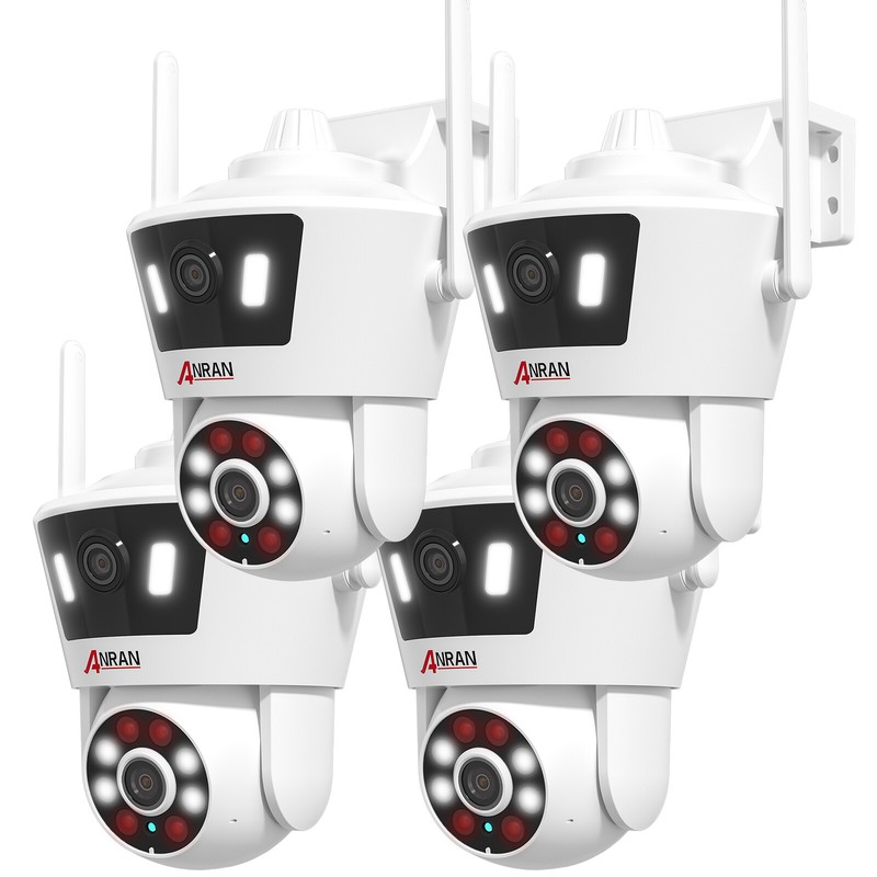 ANRAN 4MP Dual Lens Security Cameras System Outdoor PTZ Wireless WIFI Home Audio