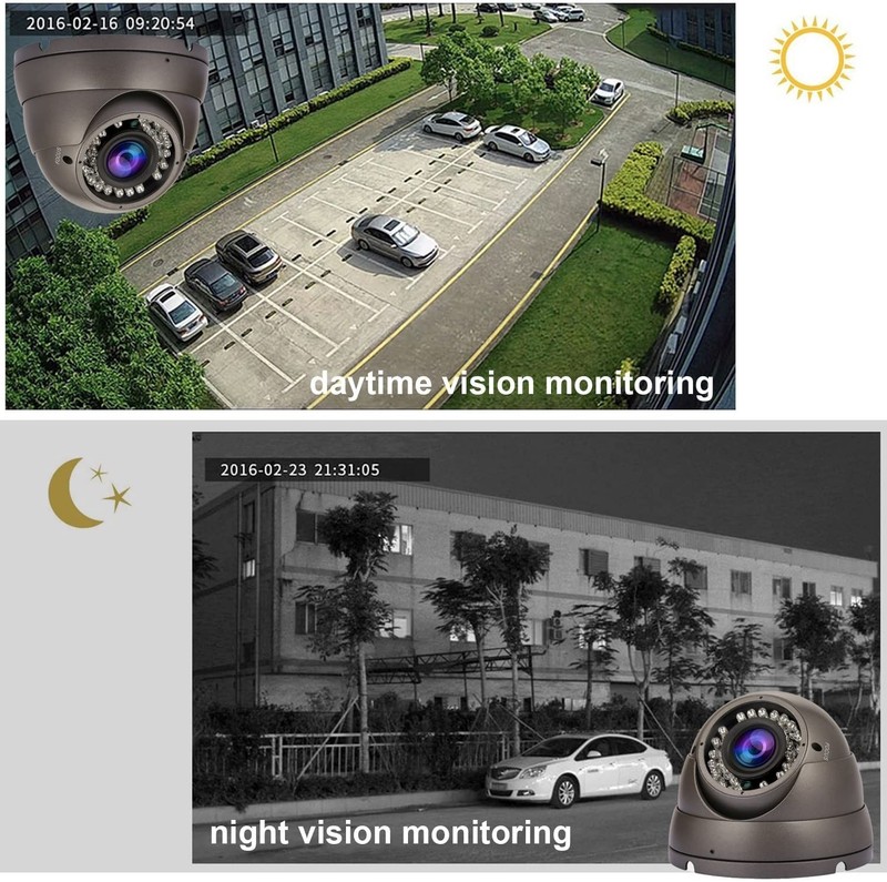 2MP CCTV Camera HD 1080P 4-in-1 (TVI/AHD/CVI/960H/CVBS) Security Dome Camera,... gallery