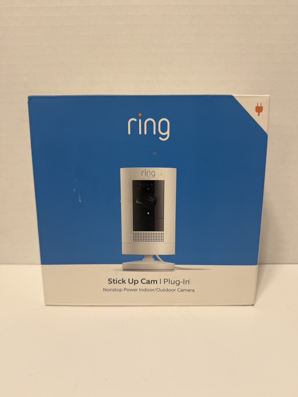 Ring Stick Up Cam Plug-In Indoor/Outdoor 1080p Wired Security Camera