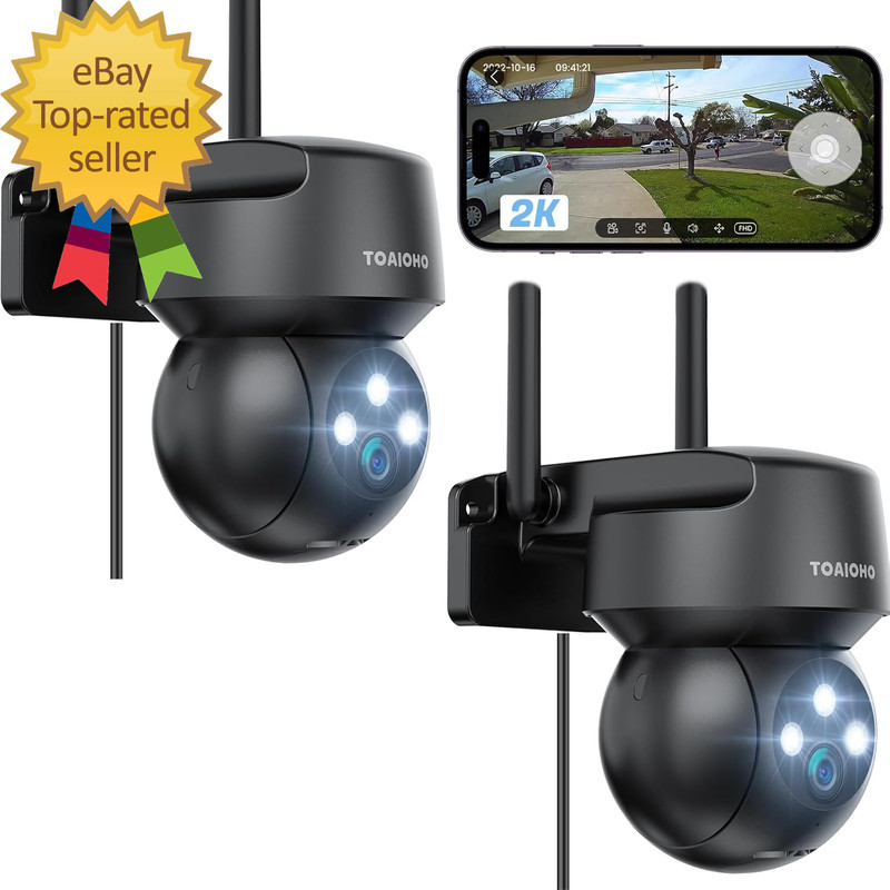 2Pack Security Camera Outdoor Wired: 3MP Camera for Home Security outside 2.4G/5