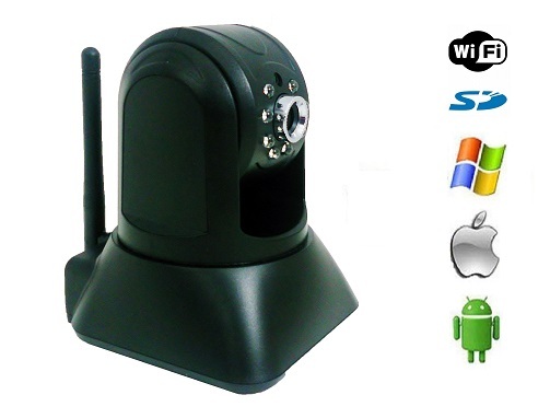 1 Megapixel H.264 HD RJ45 b/g/n Wi-Fi Tilt Pan IP Intercom DVR Camera TF Slot