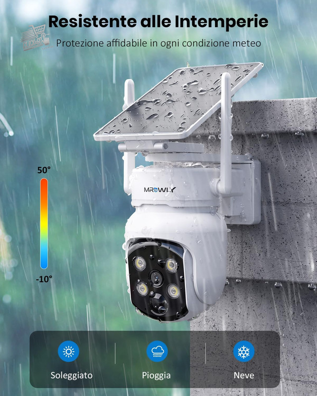 Outdoor Wi-Fi Camera Solar Panel Battery 2K 5GHz Wireless PTZ 360° PI gallery
