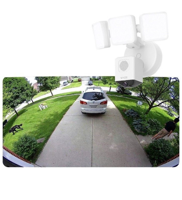 Wyze Wired 2.5k Floodlight Pro and Indoor Outdoor Security Camera V4 Bundle gallery