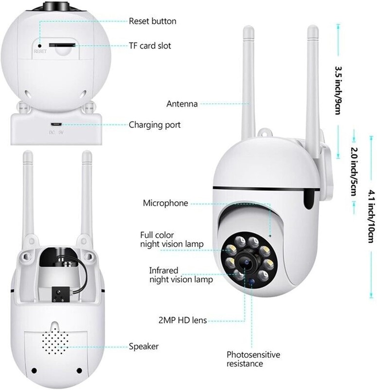 Outdoor Security Cameras, 2.4GHz & 5G WiFi Cameras for Home Security, 1080P D... gallery