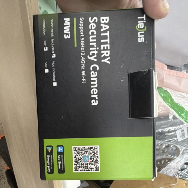 TieLus Battery Powered Security Camera MW3 5MP Wi-Fi IP/Network Color Black